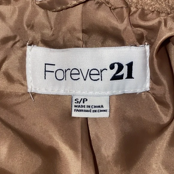 F21-Light brown pea coat - Picture 5 of 6